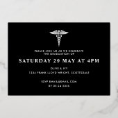 看護学生登録ナース卒業カスタム 箔招待状 (裏面)