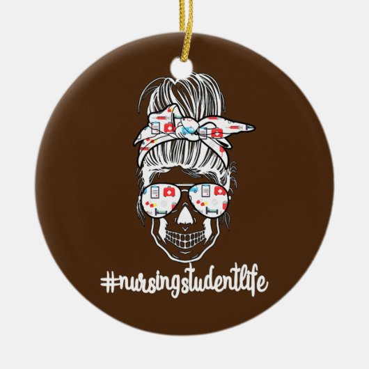 看護学生看護学校ナース生 セラミックオーナメント (正面)