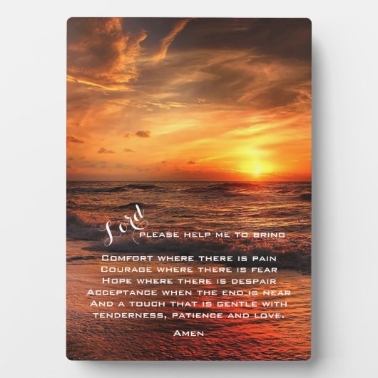 看護学生/ナース祈りの言葉プラーク フォトプラーク (正面)