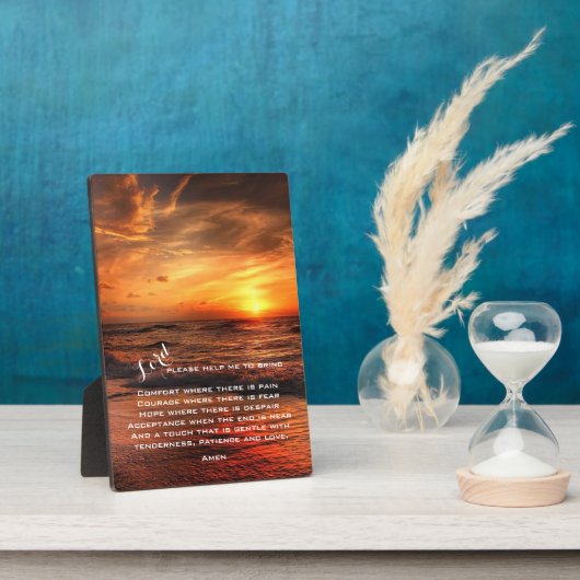 看護学生/ナース祈りの言葉プラーク フォトプラーク (側面)