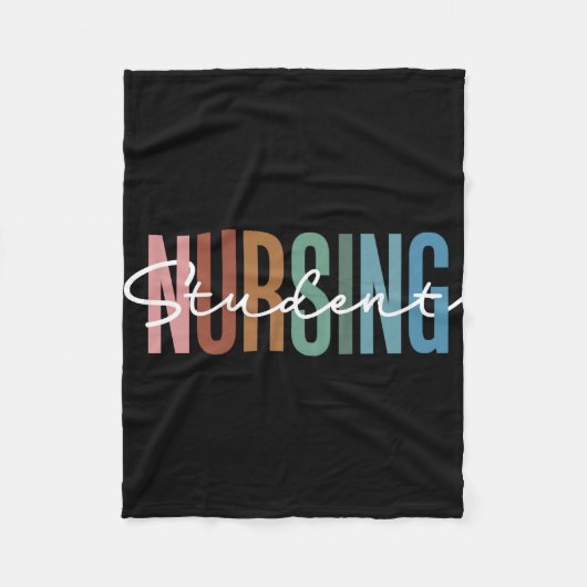 看護学生 フリースブランケット (正面)