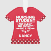 看護学生No sleep Money パーソナライズされた Life オーナメント (裏面)