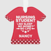 看護学生No sleep Money パーソナライズされた Life オーナメント (正面)