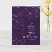 看護学研究科梅植物聴診器 カード (黄色い花)