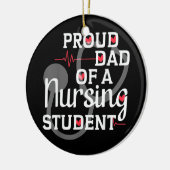 看護学誇りを持った生の将来のナースのパパ セラミックオーナメント (左)