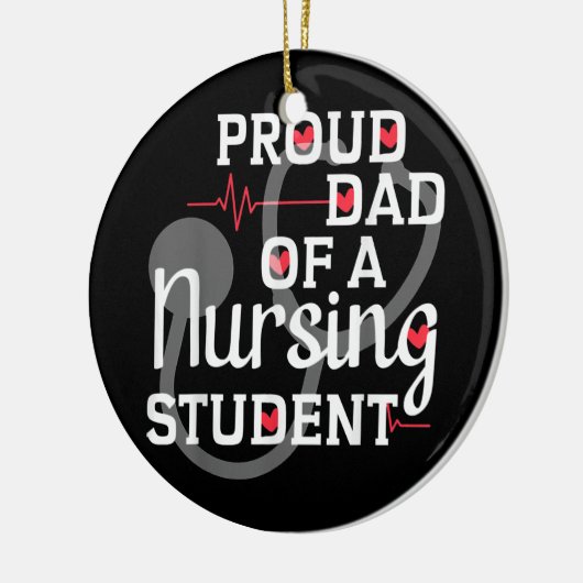 看護学誇りを持った生の将来のナースのパパ セラミックオーナメント (左)