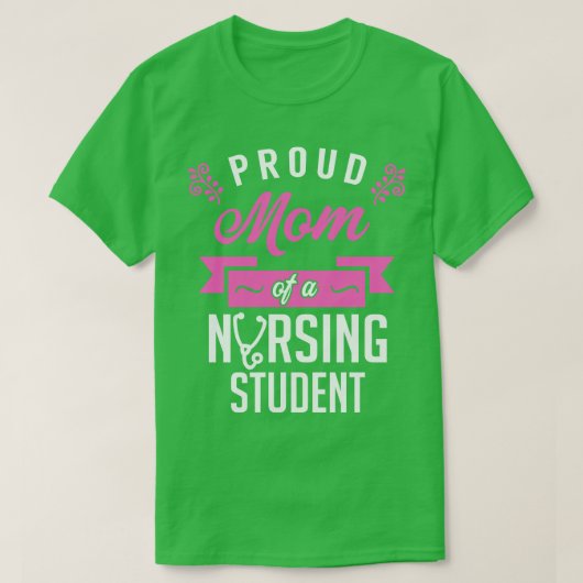 看護学誇りを持った生の母2 Tシャツ (デザイン正面)