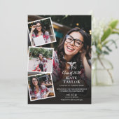 看護学部卒業パーティーの写真コラージュ 招待状 (スタンド正面)