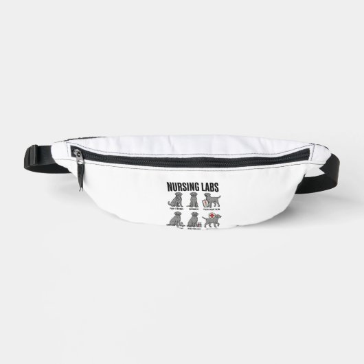 看護実習の犬の医療パンベクトルTシャツデザイン_1 ファニーパック (正面)