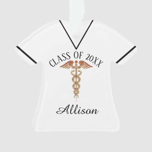 看護専門学校の卒業のパーソナライズなオーナメント オーナメント (正面)