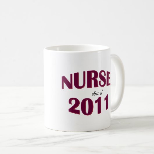 看護専門学校の卒業生のマグ- 2011年のクラス コーヒーマグカップ (正面右)