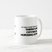 看護専門学校の泣き叫び無し コーヒーマグカップ (正面右)