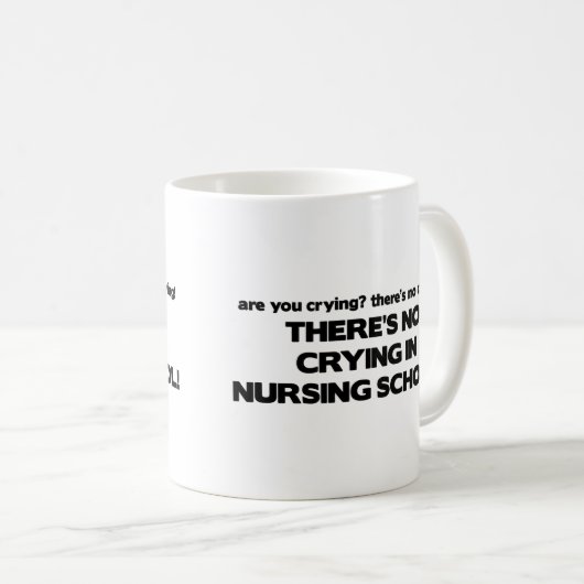 看護専門学校の泣き叫び無し コーヒーマグカップ (正面右)