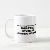 看護専門学校の泣き叫び無し コーヒーマグカップ (左)