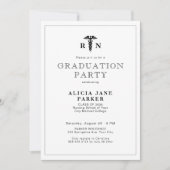 看護専門学校の現代的な卒業写真 招待状 (正面)