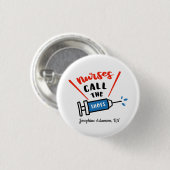 看護師が指揮を執る　名前を入れて 缶バッジ (正面&裏面)