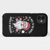 看護師さんに優しくしてね、サンタがみてるよ クリスマス Case-Mate iPhoneケース (裏面(横))