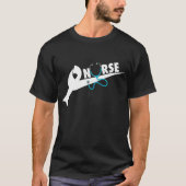 看護師だけ聴診器リボンシャツ、看護師へのギフト、 Tシャツ (正面)