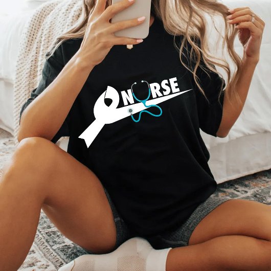 看護師だけ聴診器リボンシャツ、看護師へのギフト、 Tシャツ