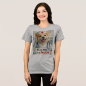 看護師だってさ、信じてよね 面白い犬のTシャツ トライブレンドＴシャツ (正面全面)