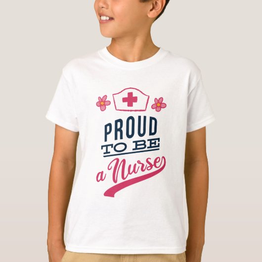 看護師であることを誇りに思う Tシャツ (正面)