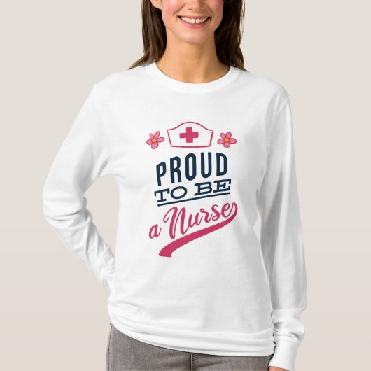 看護師であることを誇りに思う Tシャツ (正面)