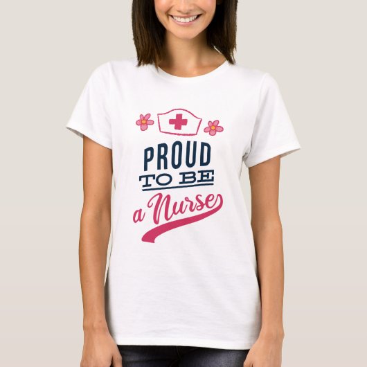 看護師であることを誇りに思う Tシャツ (正面)