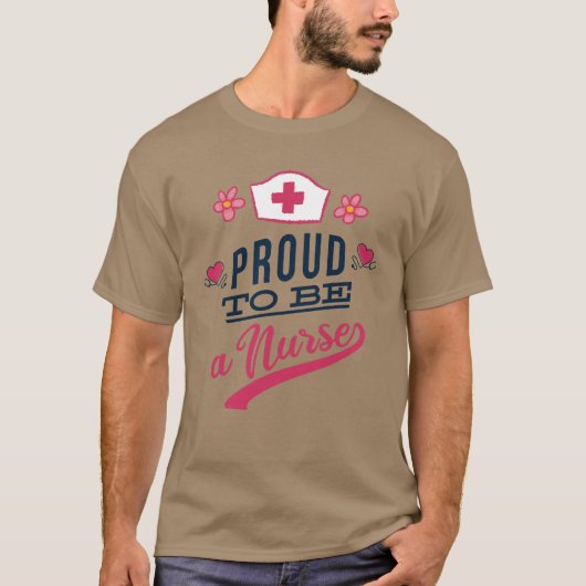 看護師であることを誇りに思う Tシャツ (正面)