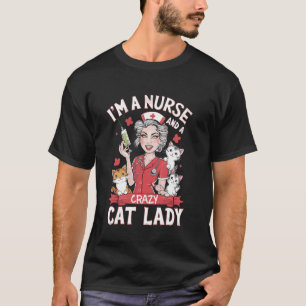 看護師でキュートでおかしい猫好きです 猫の日 Tシャツ