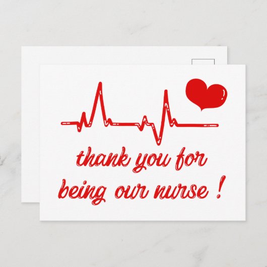 看護師としてありがとう _ 医療感謝 ポストカード (正面/裏面)