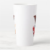 看護師として働く犬、ナース服を着た犬 カフェラテマグ (正面)