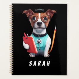 看護師として働く犬、ナース服を着た犬 プランナー手帳