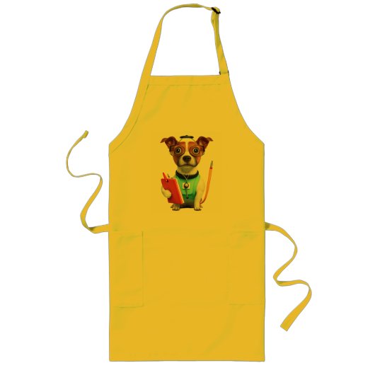 看護師として働く犬、ナース服を着た犬 ロングエプロン (正面)