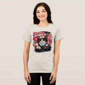 看護師になりました かわいいネコの卒業記念・看護学生デザイン トライブレンドＴシャツ (正面全面)