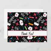 看護師に感謝を 黒 カスタマイズ可能 ポストカード (正面/裏面)