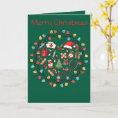 看護師のためのクリスマスカード カード (黄色い花)