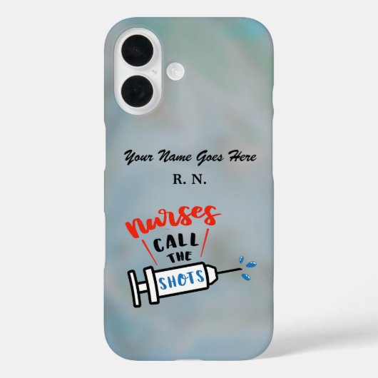 看護師の名前と学位を表示する「看護師が処方する」デザイン Case-Mate iPhoneケース (裏面)