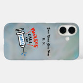 看護師の名前と学位を表示する「看護師が処方する」デザイン Case-Mate iPhoneケース (裏面 (横))