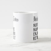 看護師の引退祝い。退職する看護師 ジャンボコーヒーマグカップ (正面)