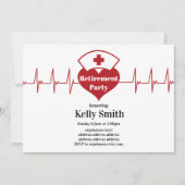 看護師の引退 招待状 (正面)