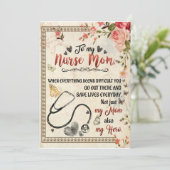 看護師の母へのプレゼント | 私の看護師の母への手紙 招待状 (スタンド正面)