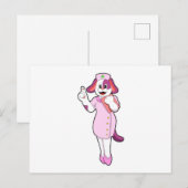 看護師の犬 ポストカード (正面/裏面)