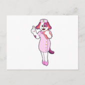 看護師の犬 ポストカード (正面)