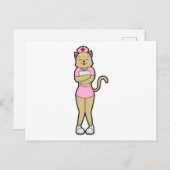看護師の猫と医療リスト ポストカード (正面/裏面)