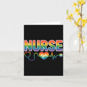 看護師の生活 LGBT ハート 聴診器 看護師週間 カード (黄色い花)