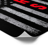 看護師の苦悩 アメリカ国旗デザイン ナーシング ポスター (角)