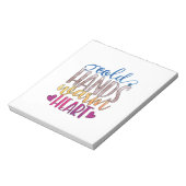 看護師の贈り物 | 冷たい手を温かい心 ノートパッド (回転)