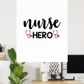 看護師の贈り物 看護師のヒーロー ポスター (ホームオフィス)