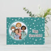 看護師の週を祝って！看護師グループのカード 招待状 (スタンド正面)