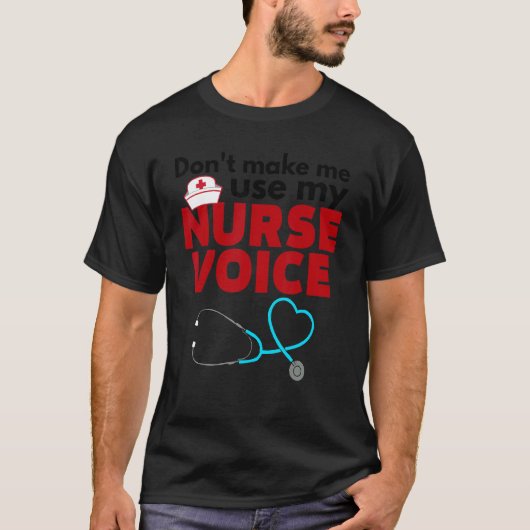 看護師の顔を見せないで　看護 Tシャツ (正面)